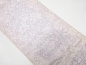 アンティーク　草花模様織り出し袋帯（材料）